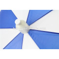Azul y paraguas blanco recto